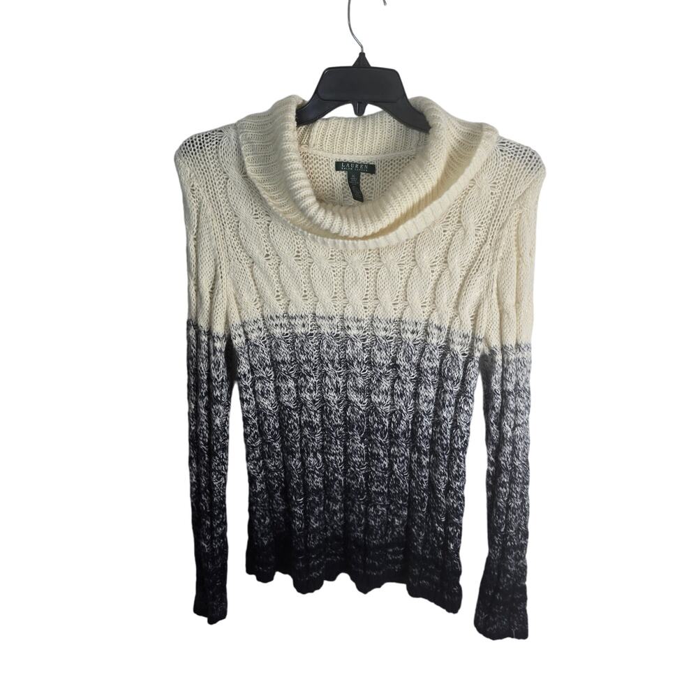 Ralph Lauren Cowl neckline cabel sweater size xl